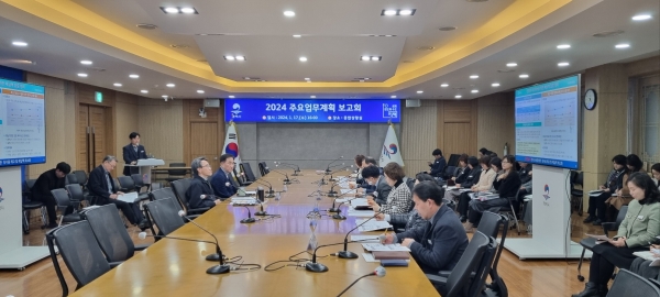▲평택시가 2024년 주요업무계획 보고회 개최했다.(사진=평택시)