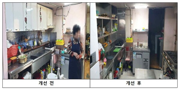 소상공인 경영환경 개선사업 전후 비교(사진=고양특례시)