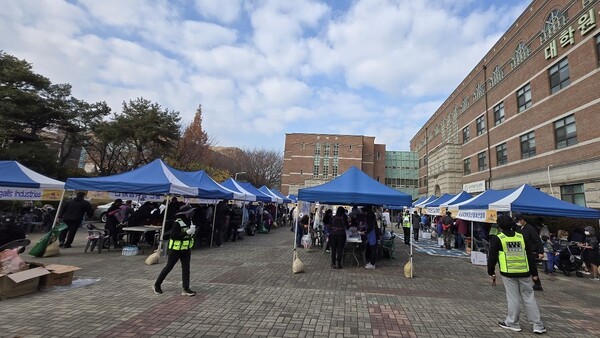 ‘제8회 한·미사랑 김장김치 만들기 축제’ 현장 모습.(사진=서인호 기자)