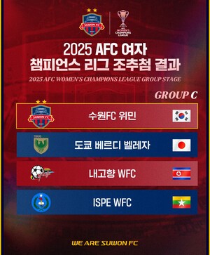 수원FC 위민, AFC 여자 챔피언스리그 본선에서 남북 대결 성사